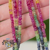 Perles Rondelle Facettée Multi Saphire et Rubis