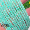 Perle Amazonite bleue facettée 4 MM