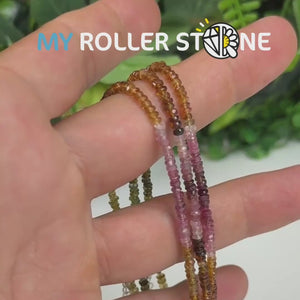 Bracelet en Tourmaline facettée multicolore 5A