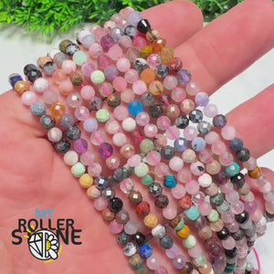 Perle Facettée 4mm perle mixte