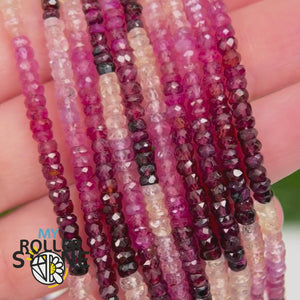 Perles Rondelle Facettée Dégradée Rubis