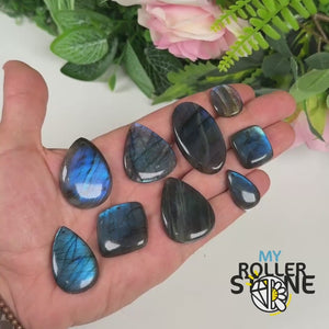 Pendentif Labradorite blue fire percé 5A