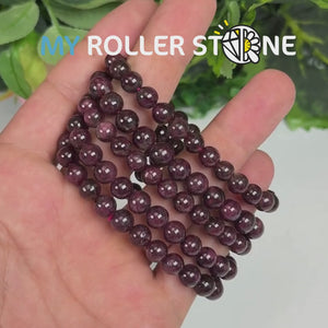Bracelet Tourmaline Rouge Rubellite 3A
