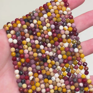 Perles Jaspe Mookaite facettées