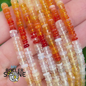 Perles Heishi Opale de Feu Mexicaine 5A
