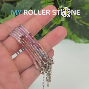 Bracelet Spinelle naturelle avec Fermoir en Argent 925