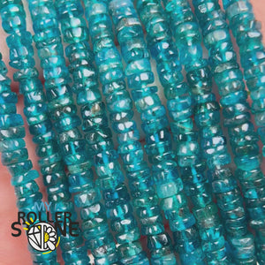 Perles Heishi Rondelle Apatite Néon 5A