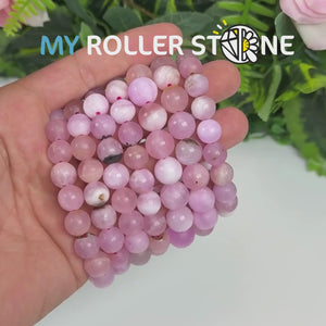 Bracelet en Aragonite rose 10,12 MM