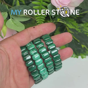 Bracelet Manchette en Malachite 5A