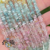 Perles Heishi carré Morganite 5A