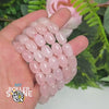 Bracelet Perle Baril Quartz rosede Madagascar 5A