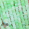 Perles Heishi Carré Opale Verte Péruvienne 5A