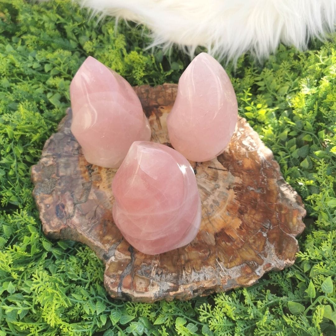 Quartz rose poli
