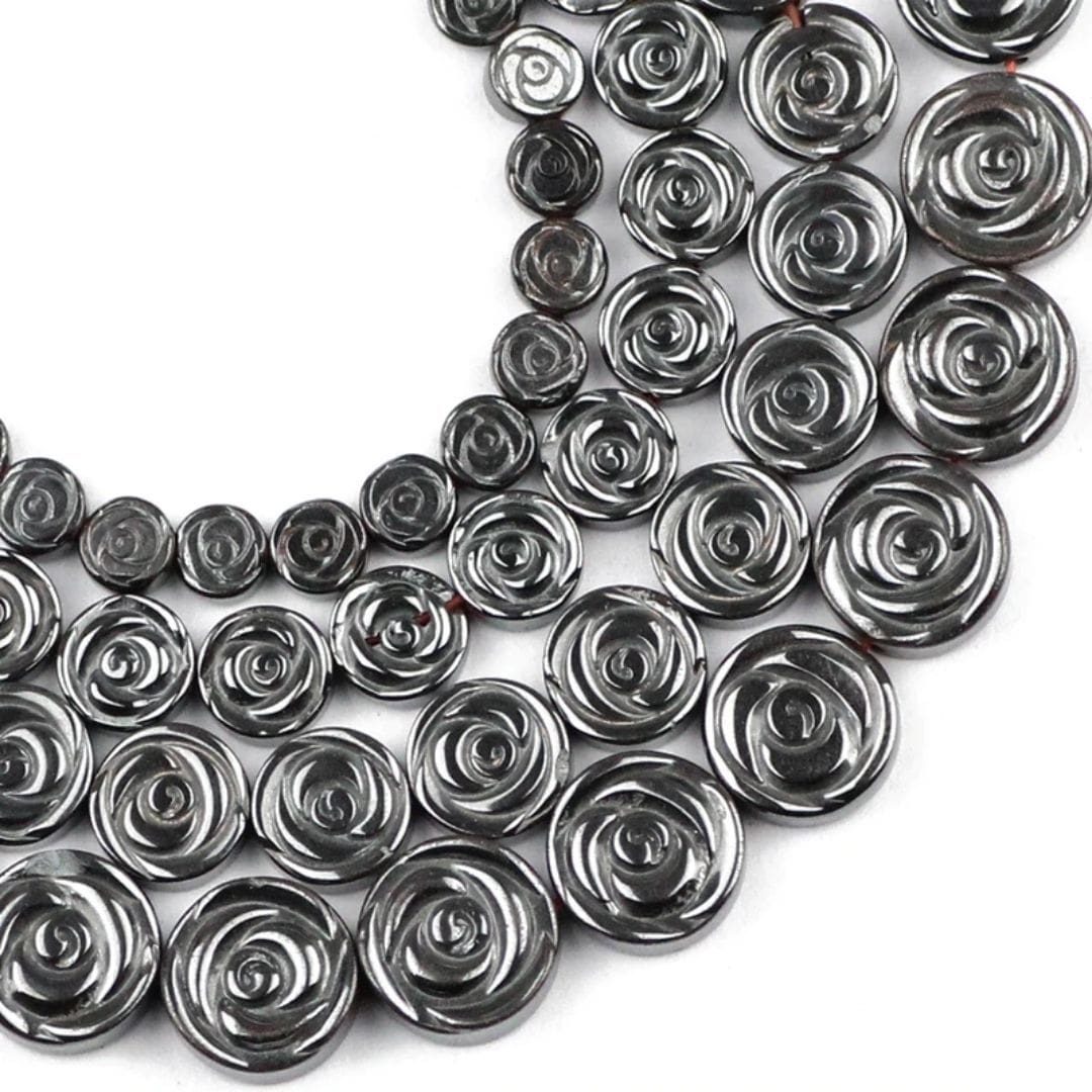 Rose en hématite