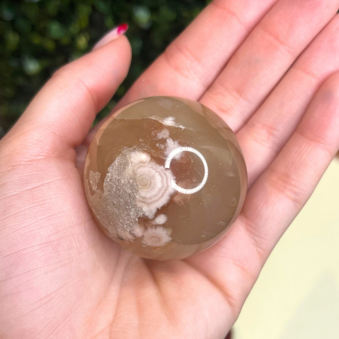 Sphère Agate Fleur #11