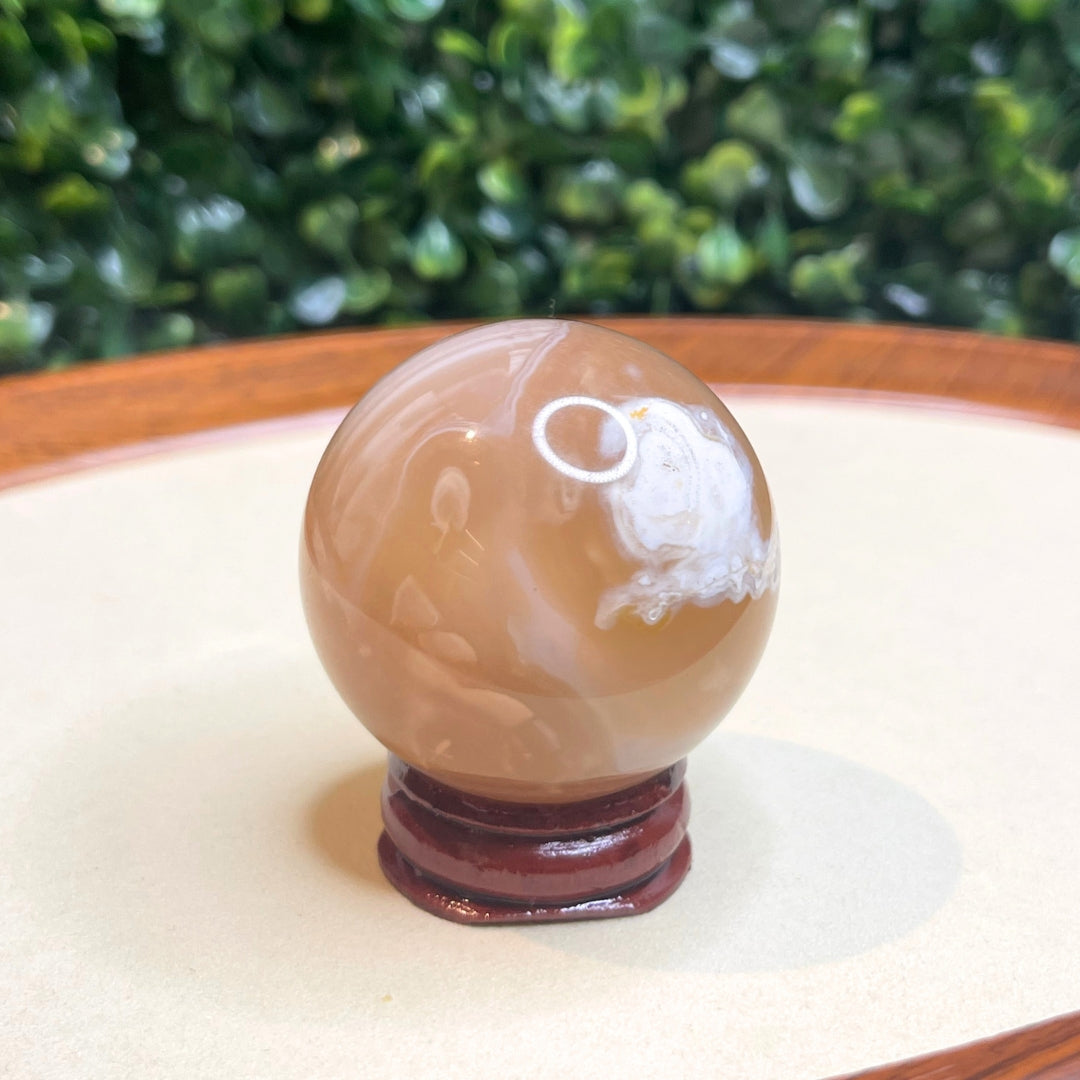 Sphère Agate Fleur #14