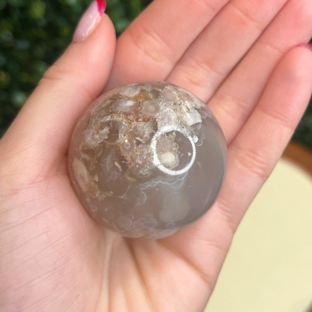 Sphère Agate Fleur #5