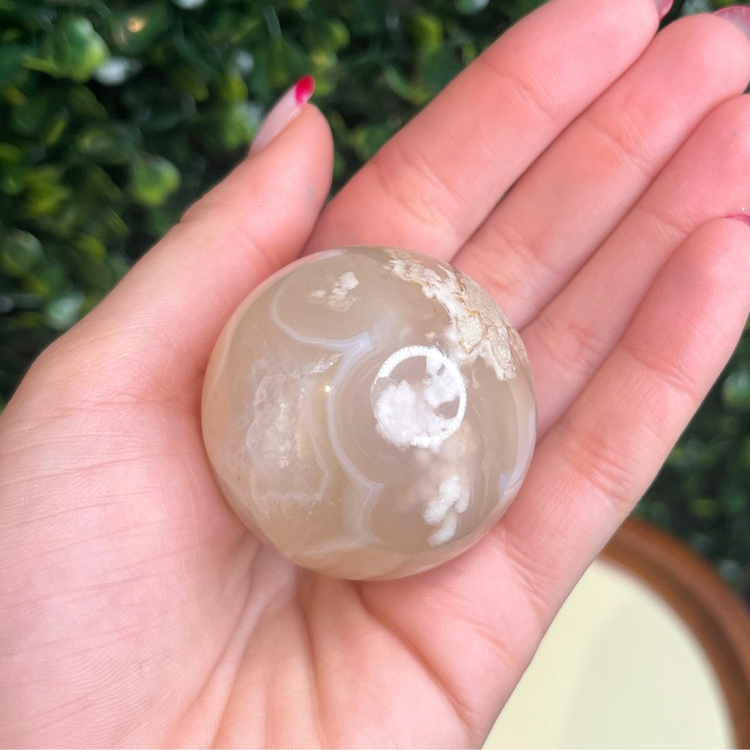 Sphère Agate Fleur #7