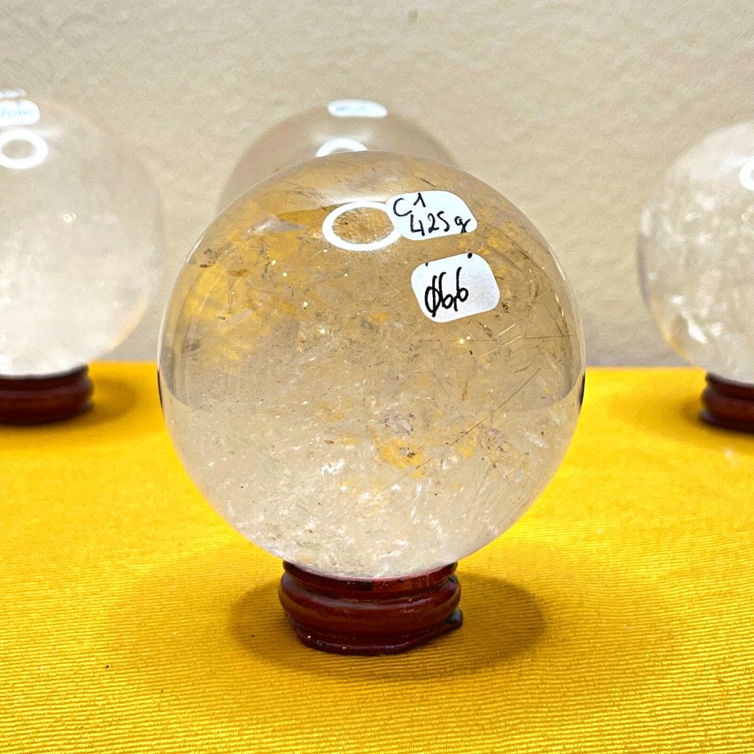 Sphère Cristal de roche #1 - Pierres et fossiles