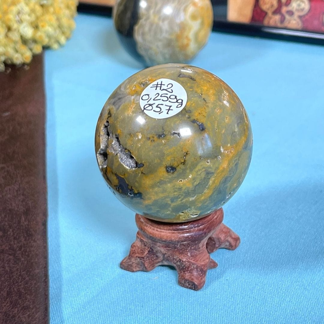 Sphère Jaspe bumblebee #2 - Pierres et fossiles