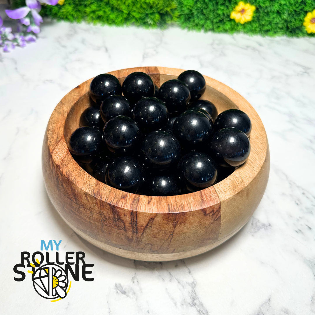 Sphère Obsidienne noire - Pierres et fossiles