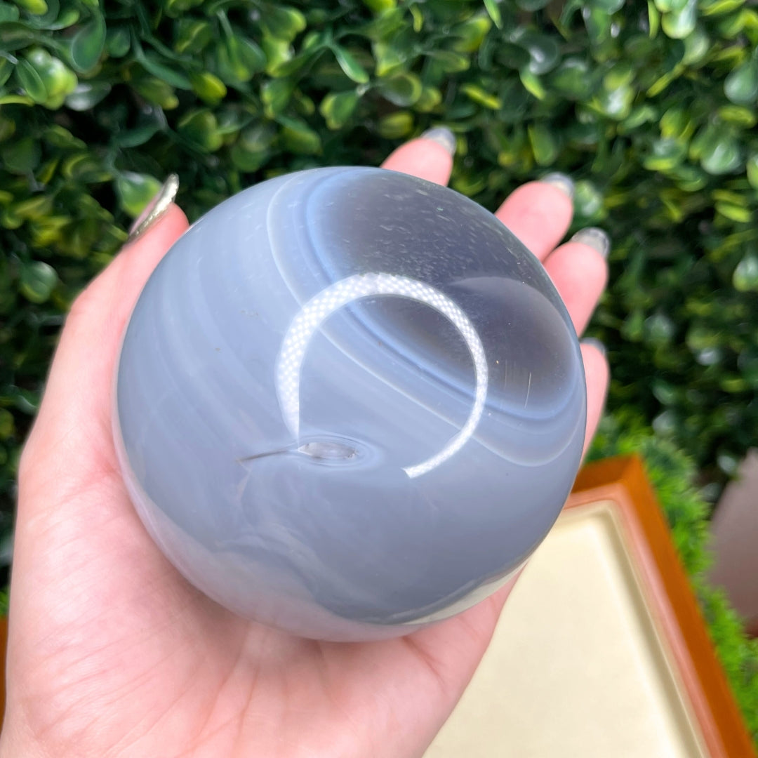 Sphère Pierre Agate Grise #1