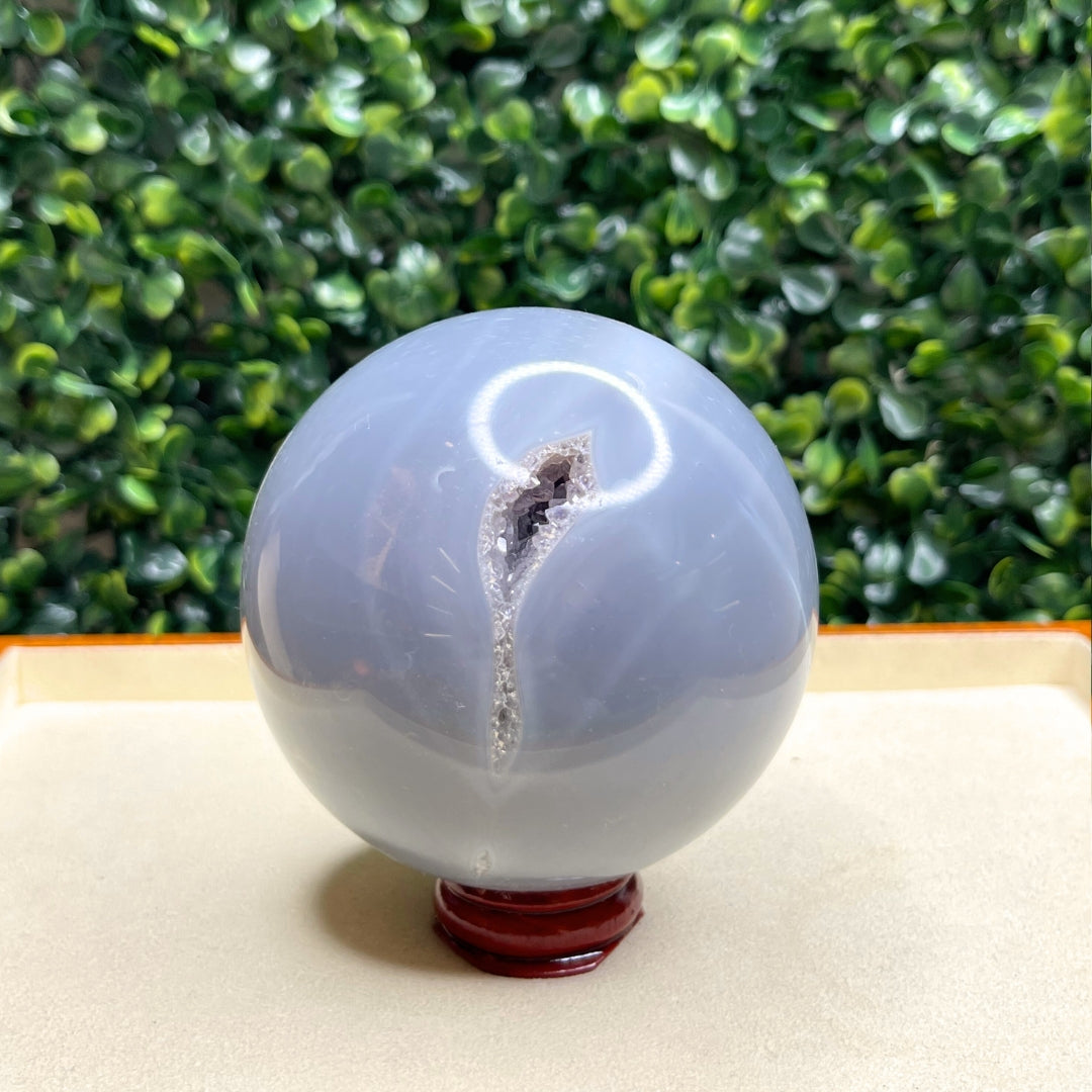 Sphère Pierre Agate Grise #2