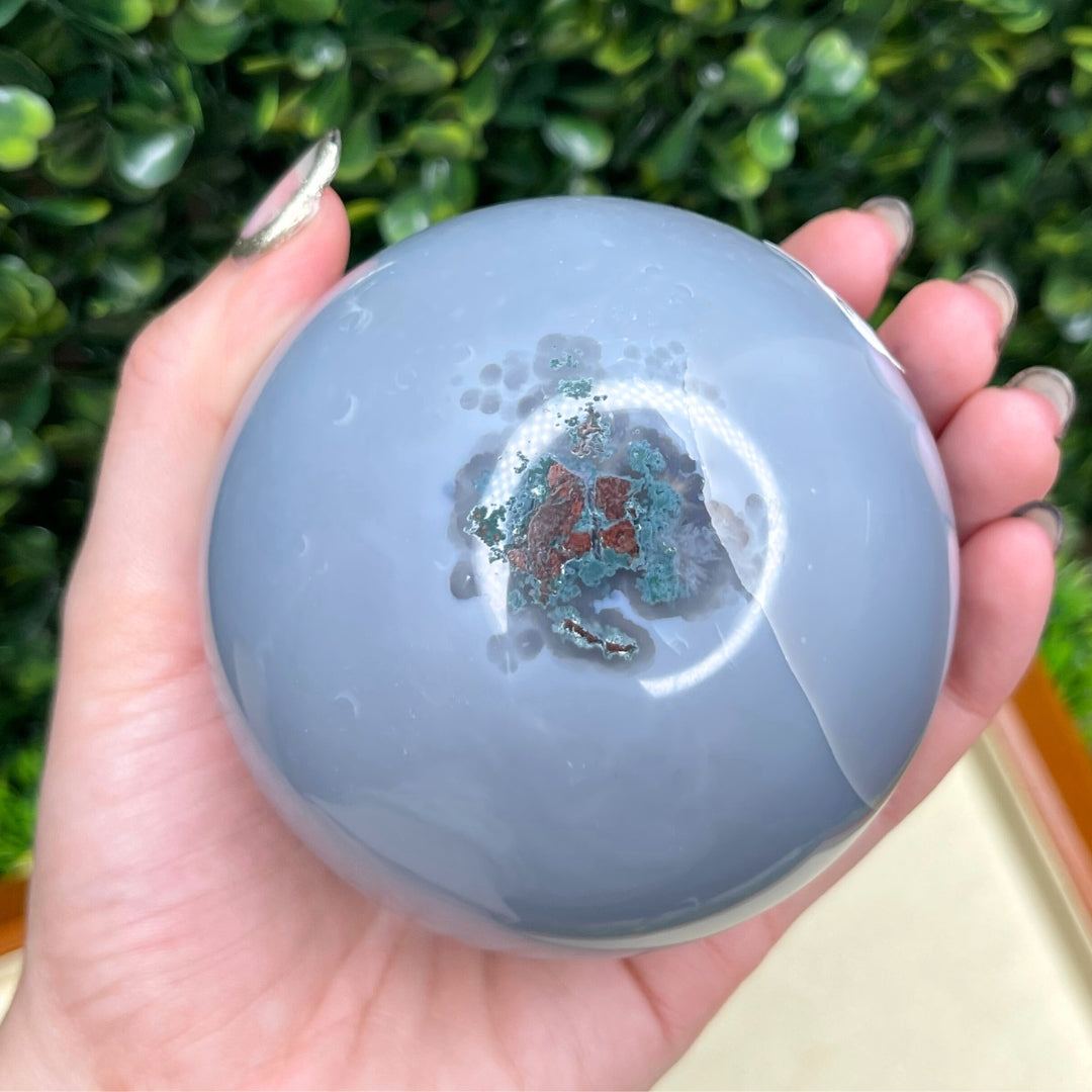 Sphère Pierre Agate Grise #2