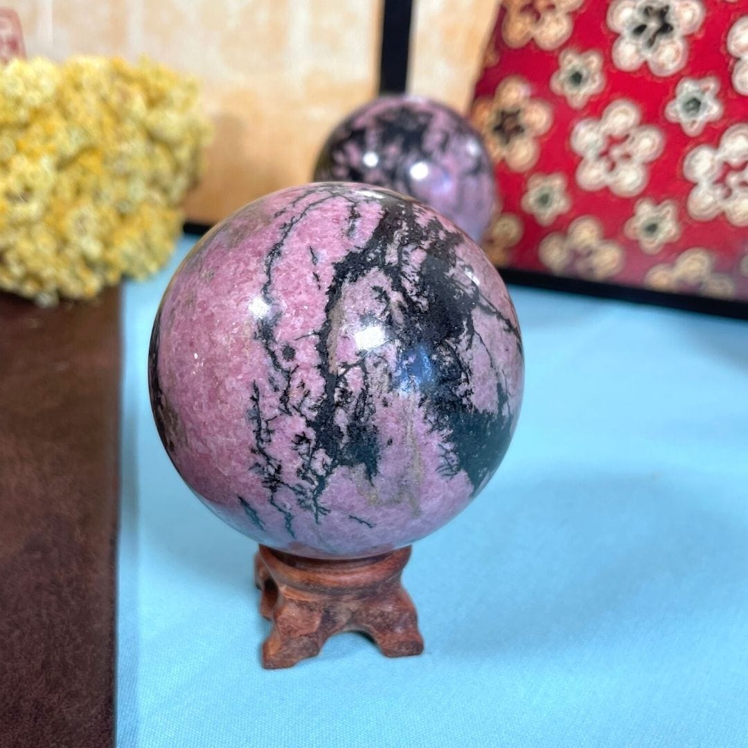Sphère Rhodonite australienne #2 - Pierres et fossiles