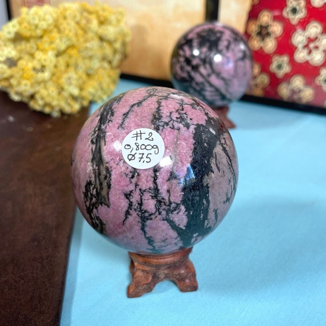 Sphère Rhodonite australienne #2 - Pierres et fossiles