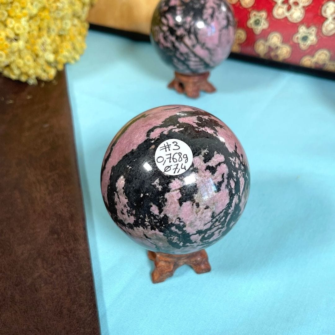 Sphère Rhodonite australienne #3 - Pierres et fossiles