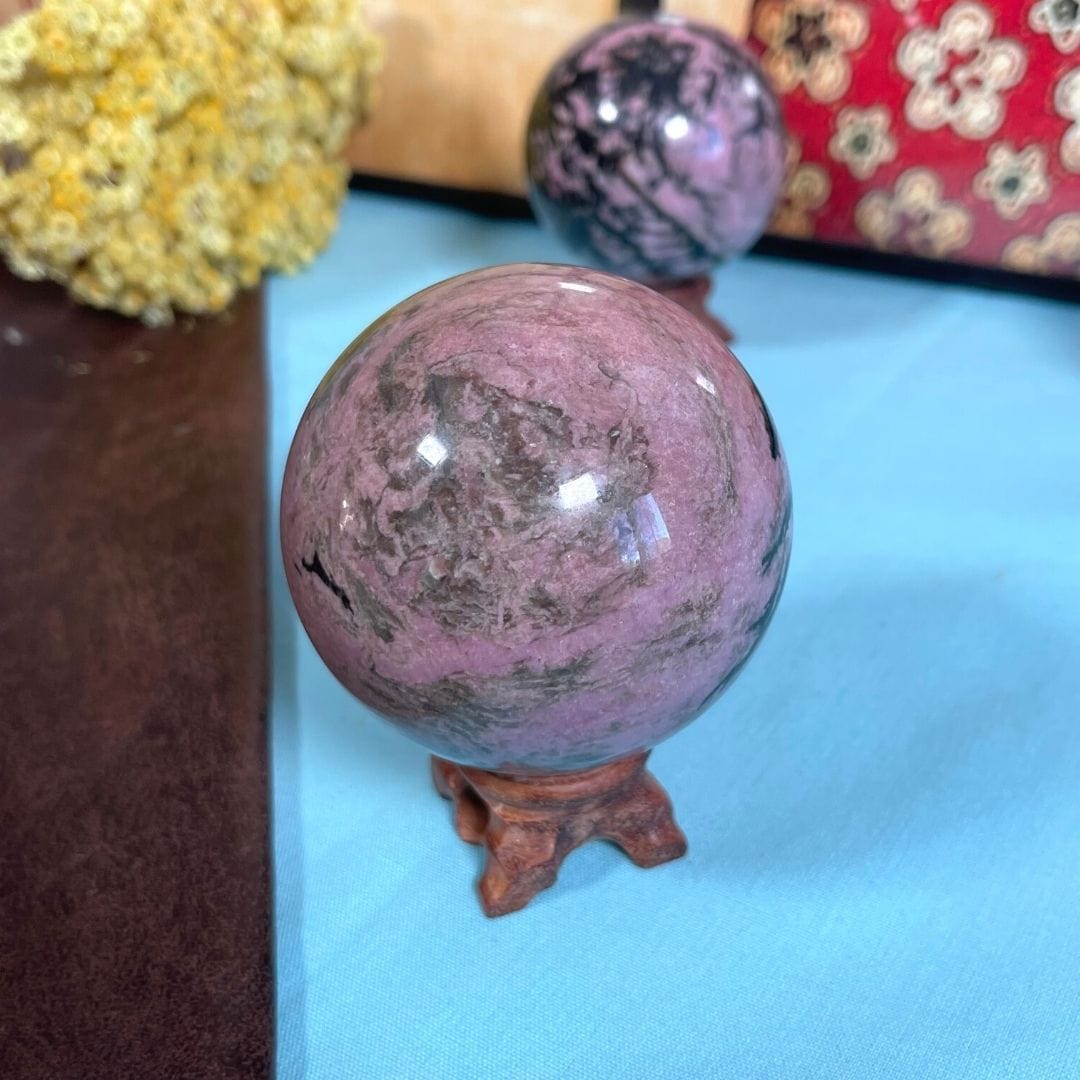 Sphère Rhodonite australienne #3 - Pierres et fossiles