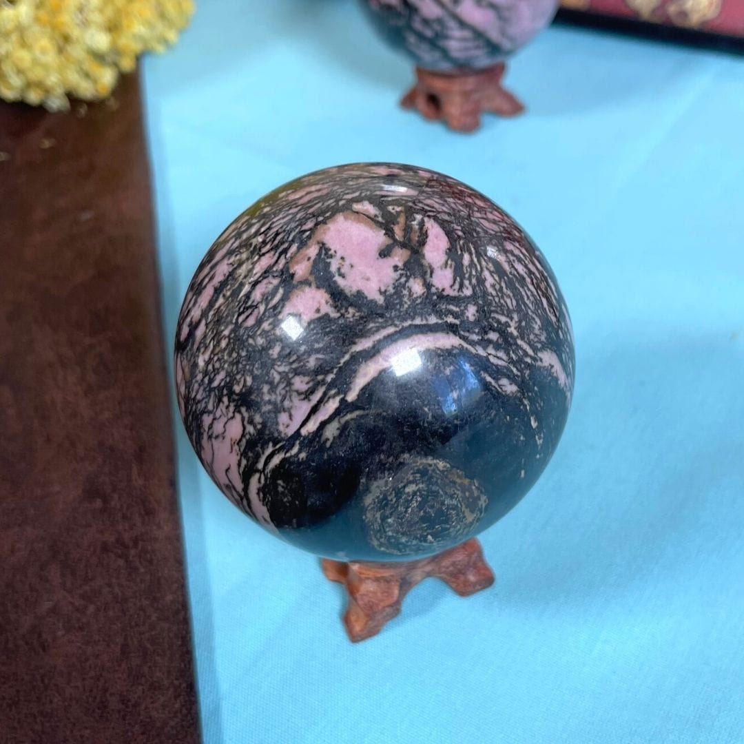 Sphère Rhodonite australienne #4 - Pierres et fossiles