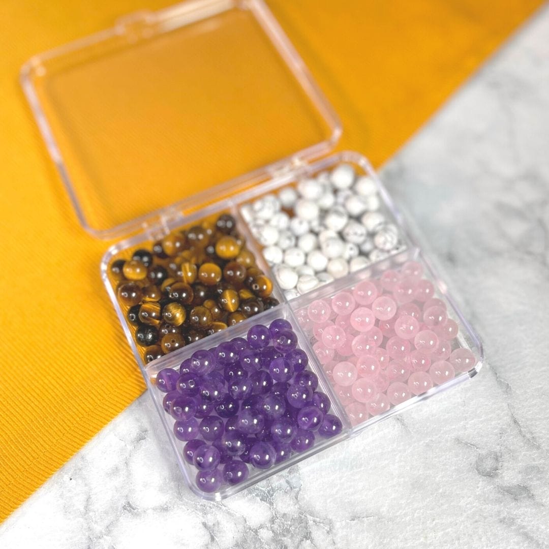 Stockage de perles 4 compartiments - Rangements pour loisirs créatifs