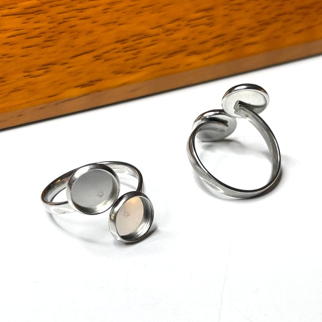 Support à Cabochon Pour Création De Bijoux - Flower Power - Plateau 36 Mm - 1 Pièce