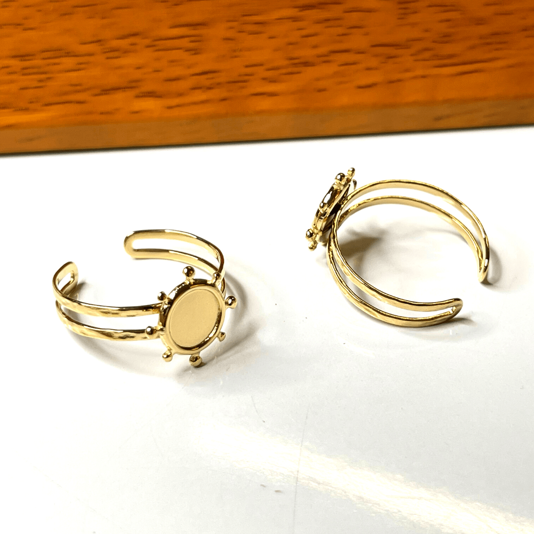 Support Bague Cabochon Or