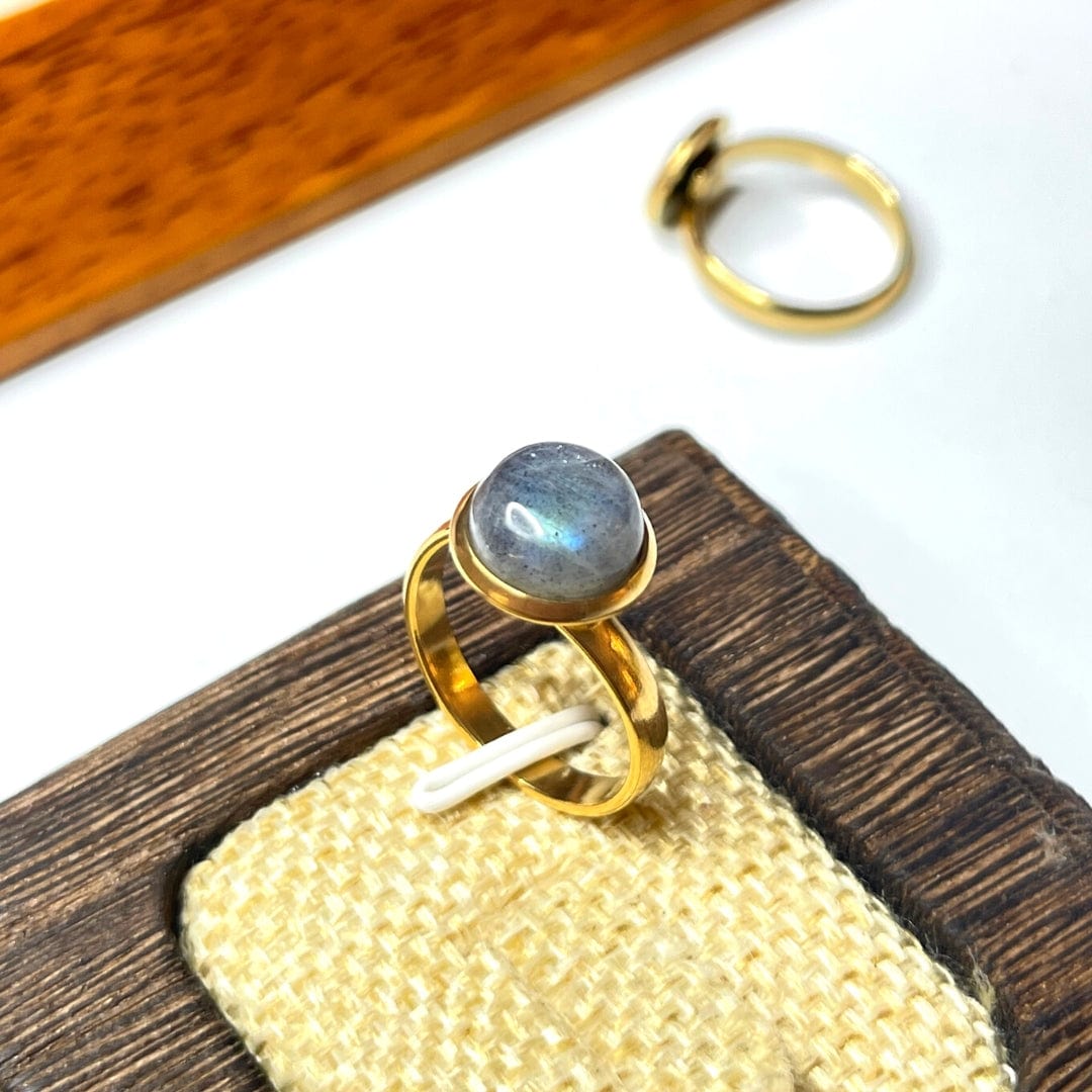 Support Bague Cabochon Or Acier Inoxydable 2