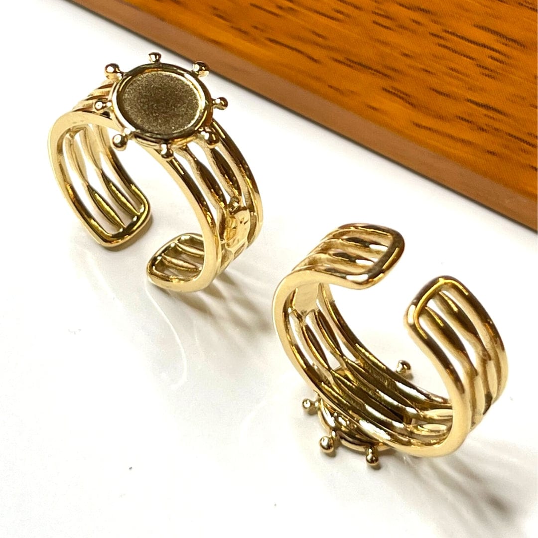 Support Bague Rond 304 Acier Inoxydable doré