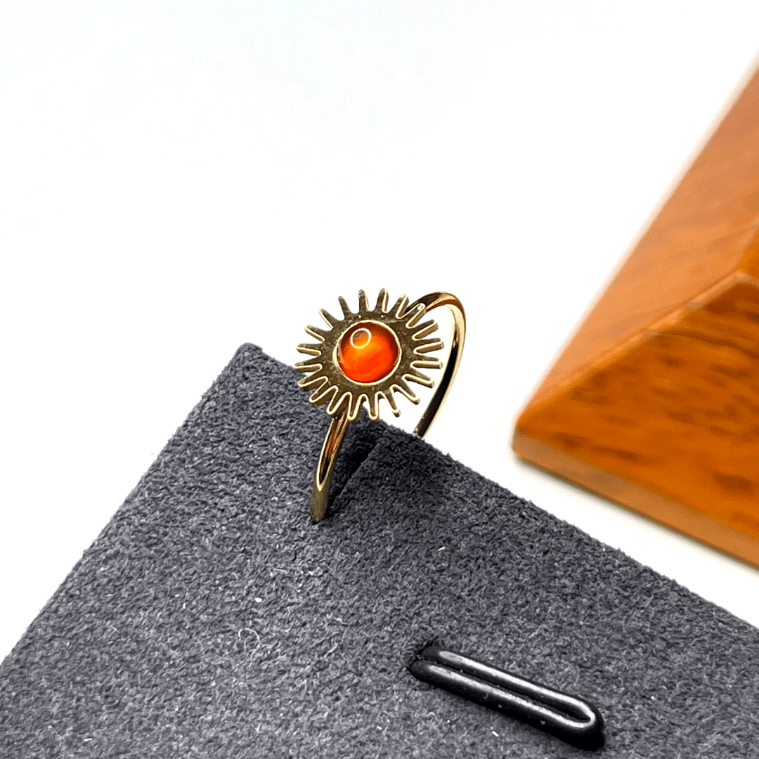 Support Bague Soleil Doré/Argenté