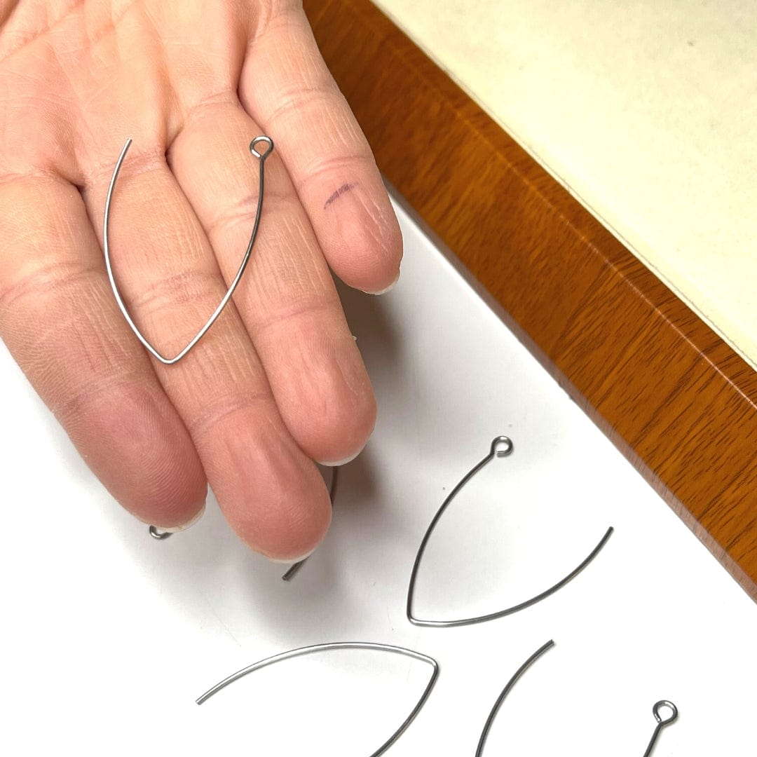 Support boucle d'oreille acier inoxydable 304