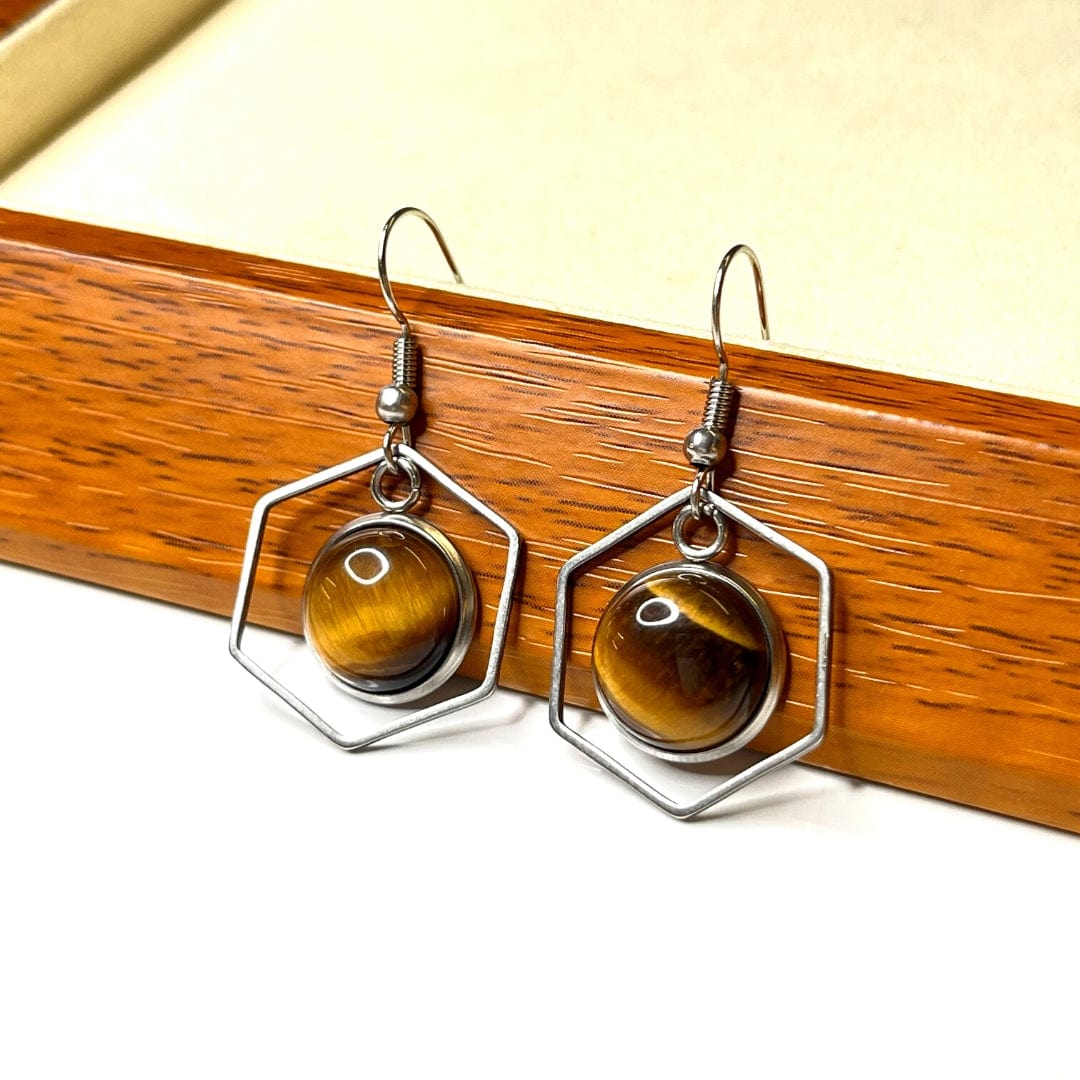 Boucles d'oreilles larmes de cristal en or laminé 14 carats