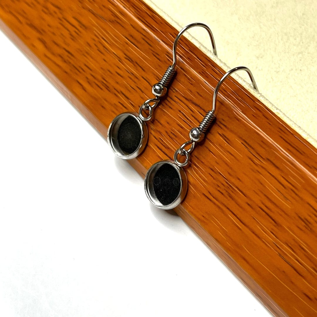 Support Boucles d&#39;Oreilles Cabochon Acier Inoxydable 3