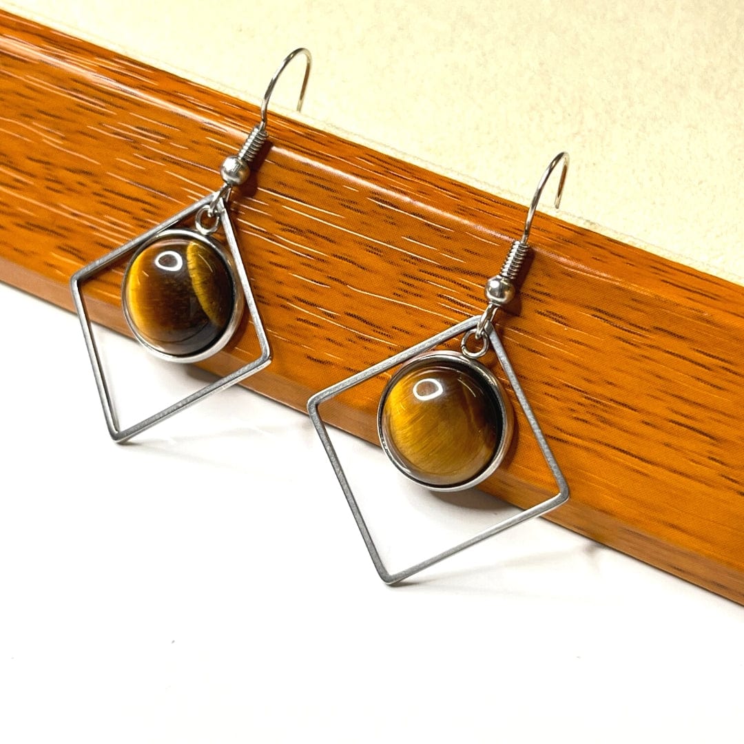 Support Boucles d'Oreilles Cabochon Carré 