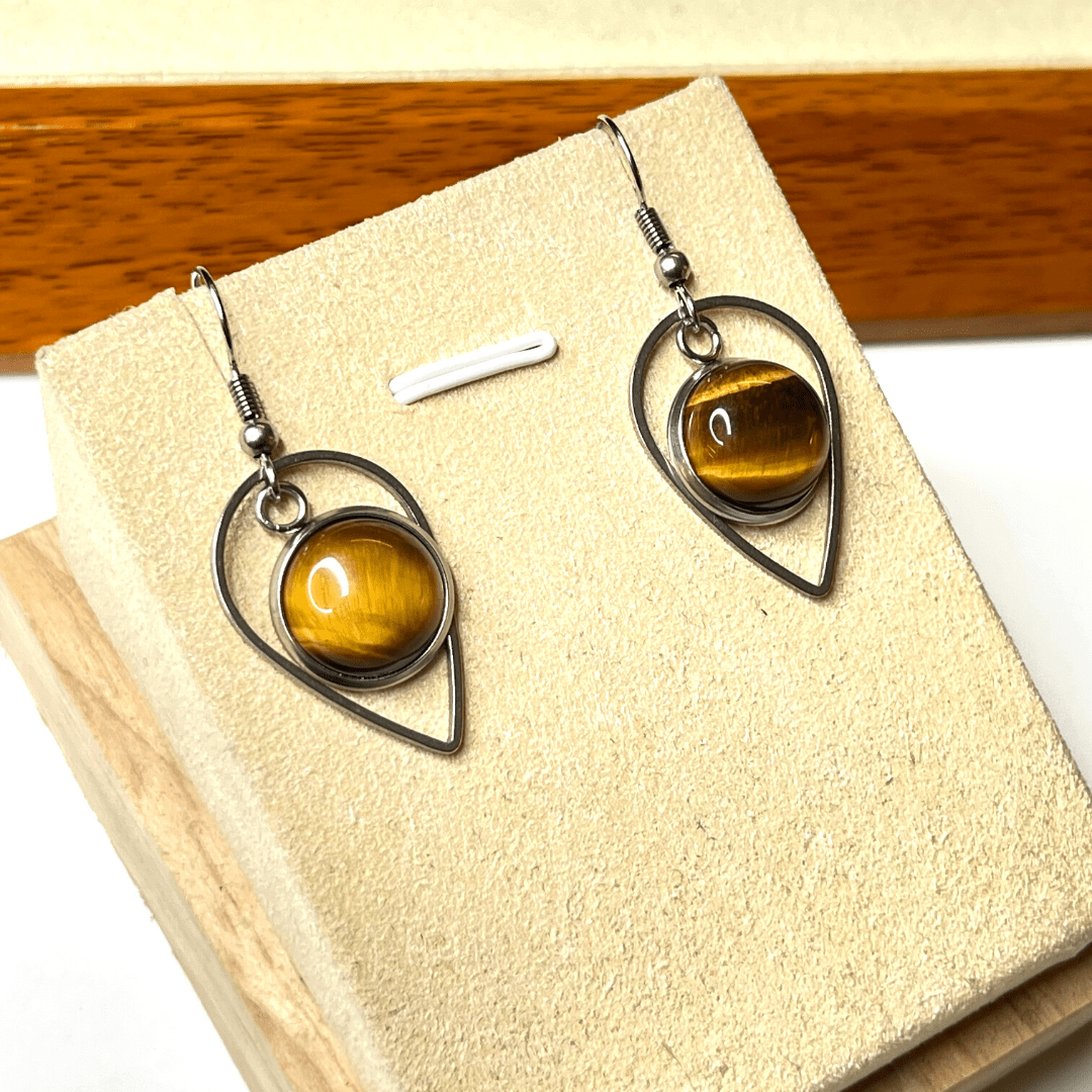 Support Boucles d'Oreilles Cabochon Goutte