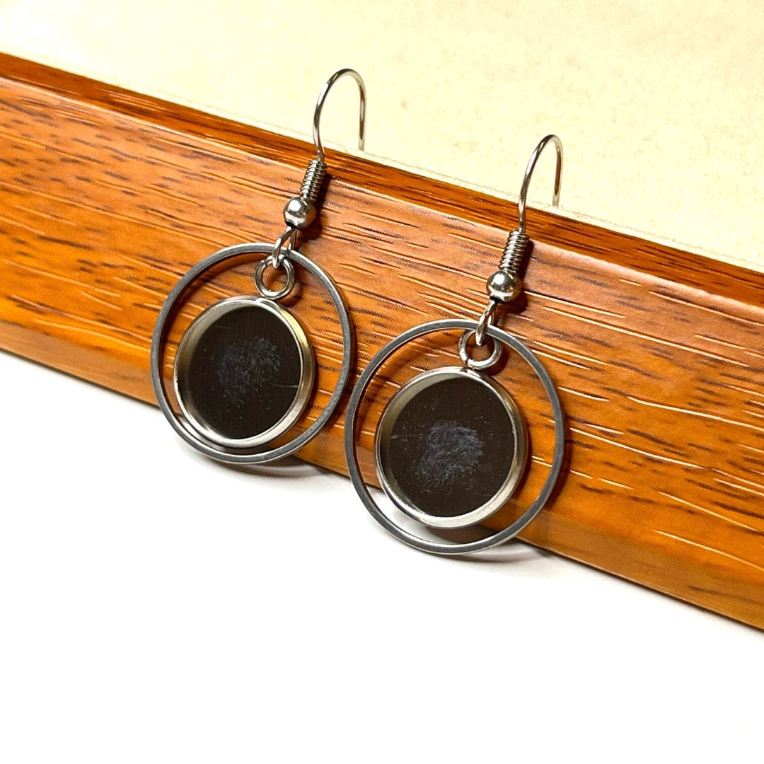 Support Boucles d'Oreilles Cabochon Rond