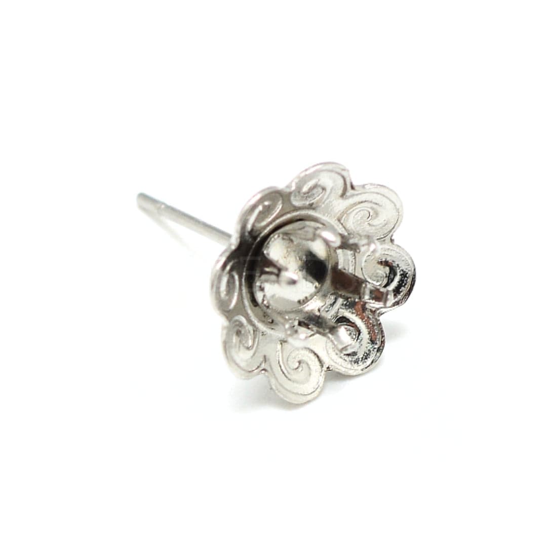 Support Boucles d'Oreilles Puces Fleur