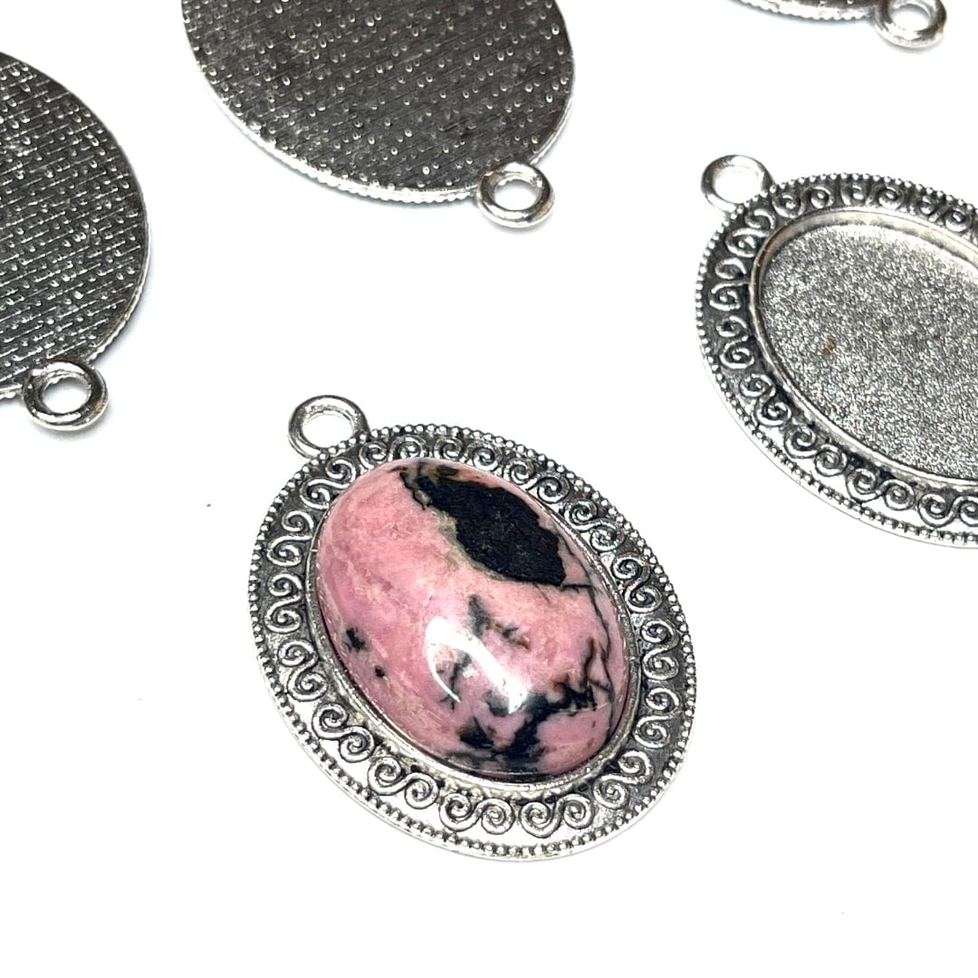 Support Pendentif Cabochon Alliage de Style Tibétain