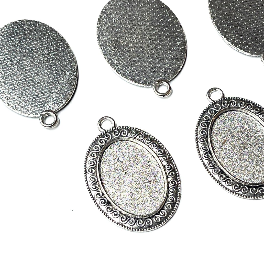 Support Pendentif Cabochon Alliage de Style Tibétain