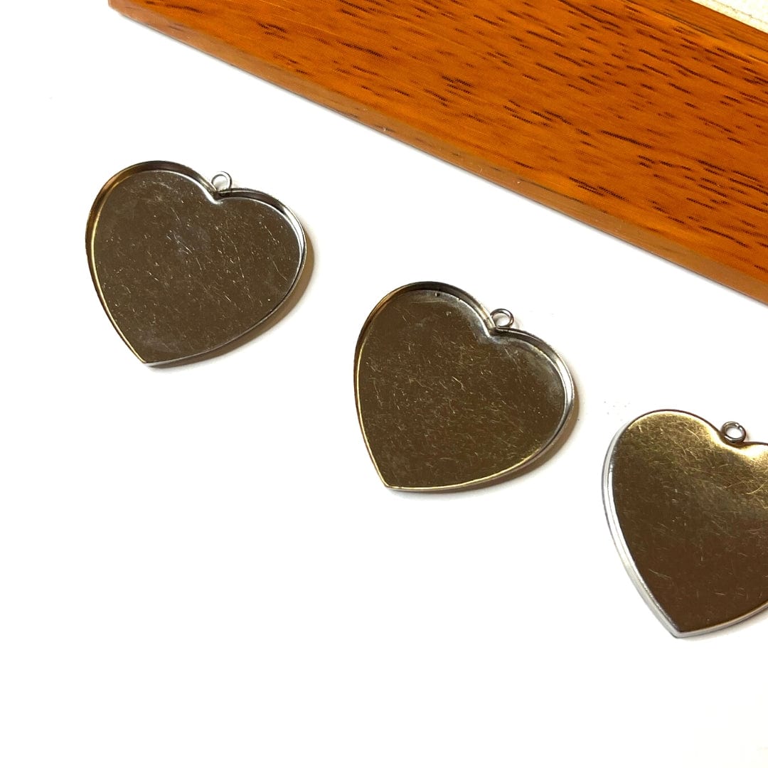 Support Pendentif Cabochon Coeur