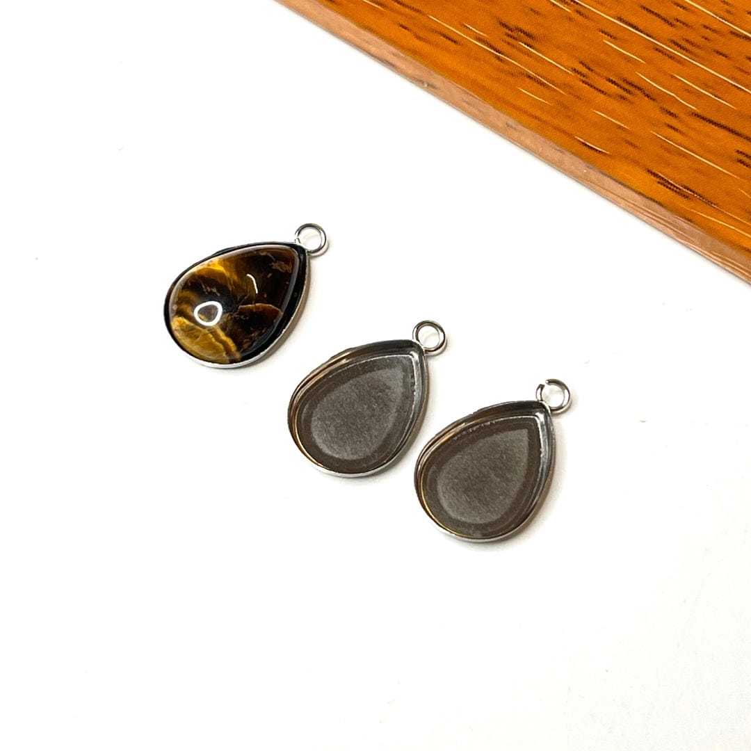 Support Pendentif Cabochon Goutte 304 Acier Inoxydable